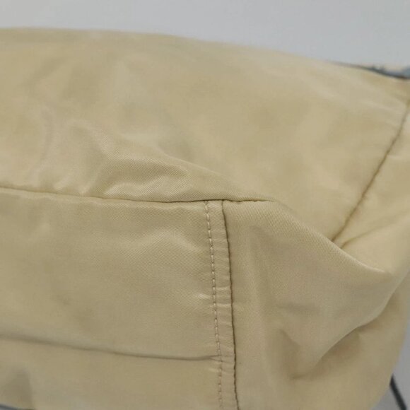 PRADA Shoulder Bag Nylon Leather Beige Auth ki5455 - Picture 4 of 16
